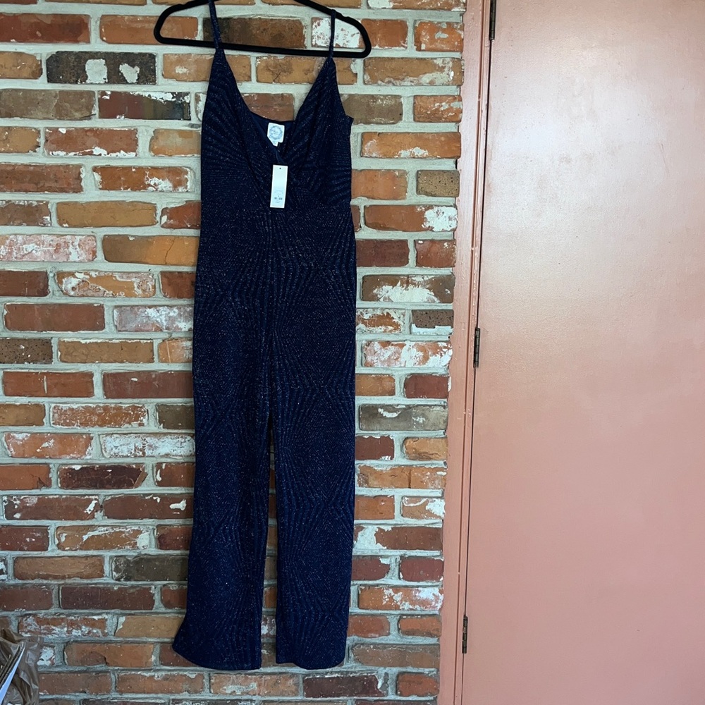 Blue Rain sz. Medium blue sparkly BNWT! Pantsuit jumpsuit